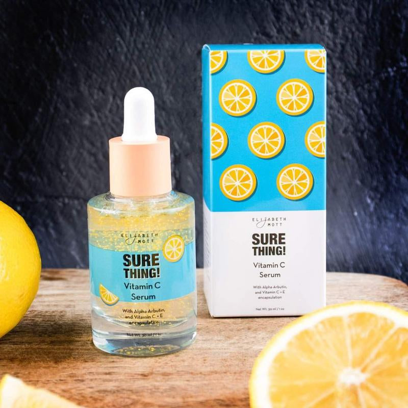 Elizabeth Mott Sure Thing! Vitamin C Serum - Brightening, Hydrating, for Sensitive & Dry Skin, Alcohol-Free Skincare Calming Smooth Arbutin