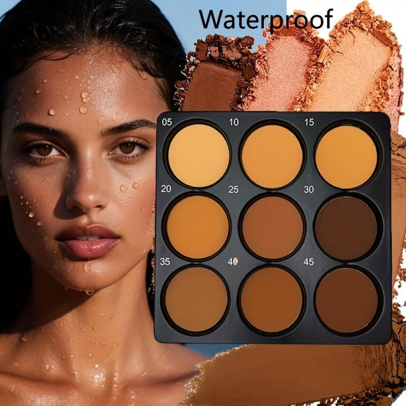 9 Tone Contour & Concealer Palette for Medium & Deep Tones - Natural 3D Makeup Effect, Matte Finish, Waterproof, Sweat Proof, Oil Control, Foundation & Eye Shadow Urbane Bronze