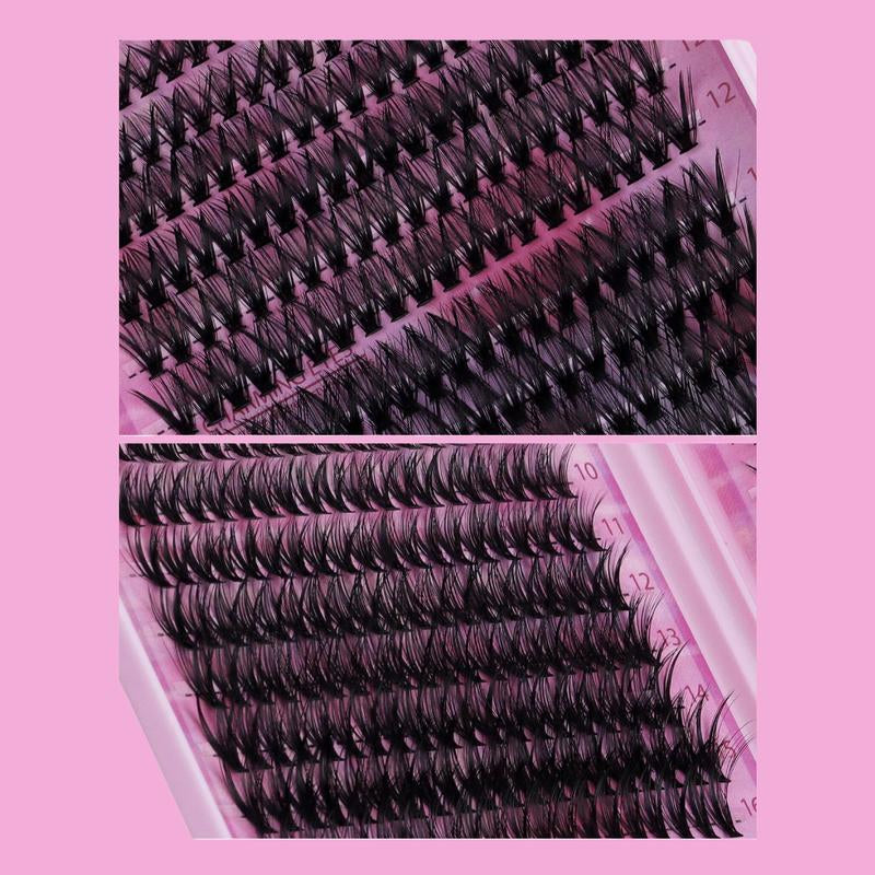 Natural Look Eyelashes 640Pcs DIY Lash Clusters, 30D–50D Volume 9–16Mm Mixed Length C Curl Natural Lashes, Easy to Apply & Beginner Friendly