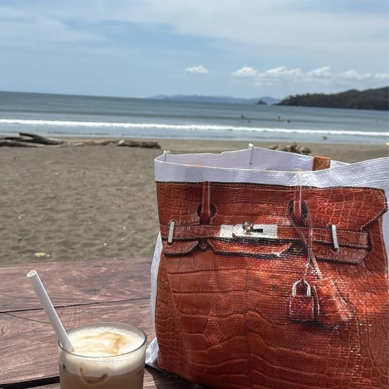 2026 INS Blogger'S Parody Creative Grocerybags Platinum Bag Remake Fashion Blogger'S Same Fitness and Leisure Bag Beach Bag