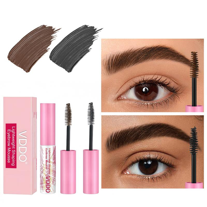 3D Eyebrow Cream，24-Hour Long-Lasting Waterproof Semi-Permanent, Adjustable Eyebrow Color, Long-Lasting and Natural. Comes in a Pair, Charcoal Gray and Chestnut Brown.