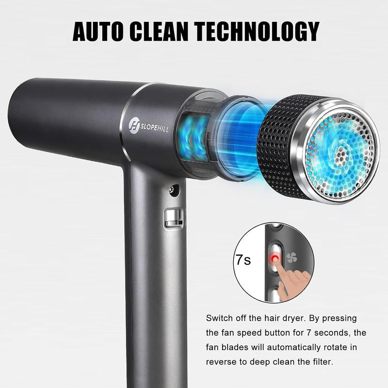 Slopehill Hair Dryer with Unique Brushless Motor | Intelligent Fault Diagnosis | Innovative Microfilter | Oxy Active Technology | Led Display (Grey) Christmas Gifts Holiday Gift
