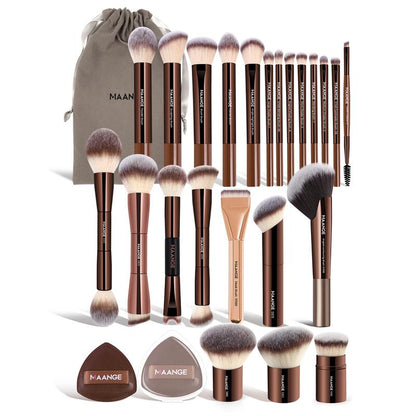 MAANGE Professional Makeup Brush Set for Women High-Quality Tools with Soft Bristles and Elegant Design for Liquid Cream Powder Foundation Eyeshadow Nose Contour Brushes Makeup Tool Kit