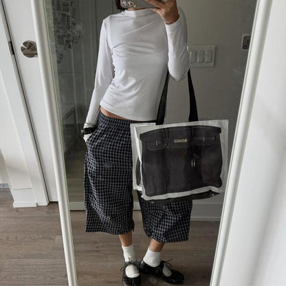 2026 INS Blogger'S Parody Creative Grocerybags Platinum Bag Remake Fashion Blogger'S Same Fitness and Leisure Bag Beach Bag