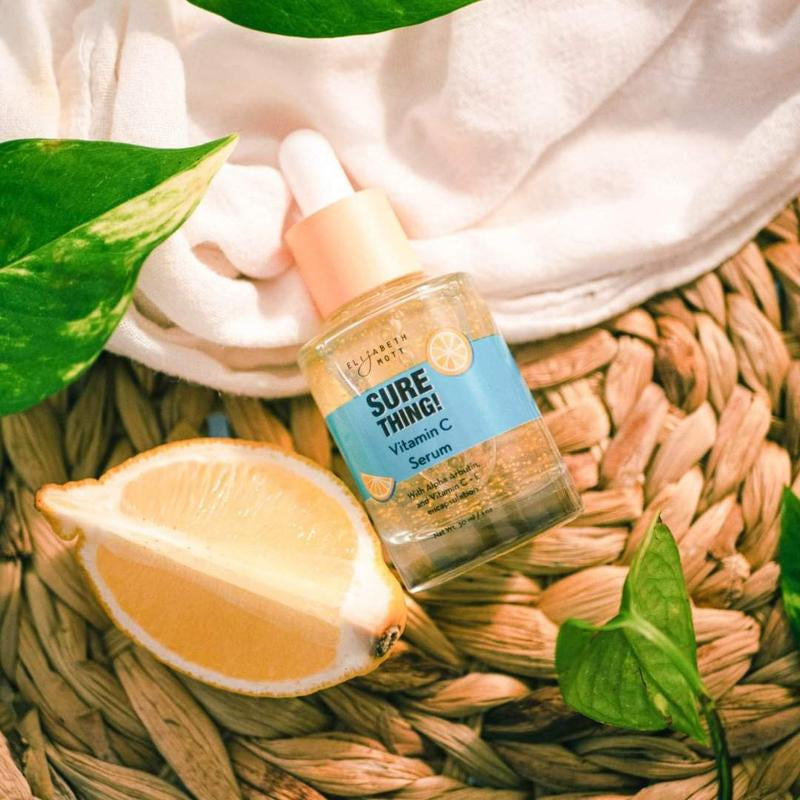 Elizabeth Mott Sure Thing! Vitamin C Serum - Brightening, Hydrating, for Sensitive & Dry Skin, Alcohol-Free Skincare Calming Smooth Arbutin