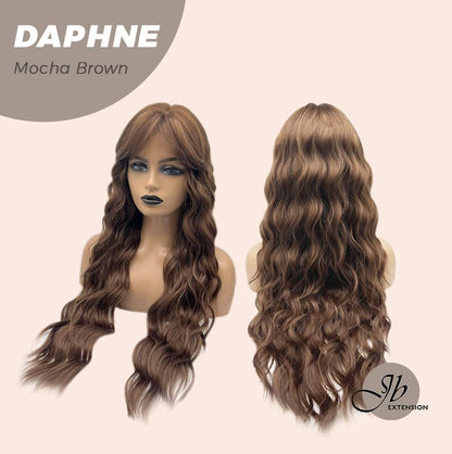 JBEXTENSION 29 Inches Long Body Wave Wig with Bangs DAPHNE
