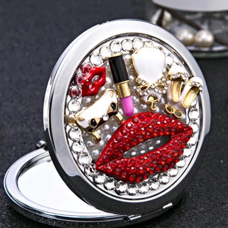 Mini Mirror Makeup Compact Cosmetic Full