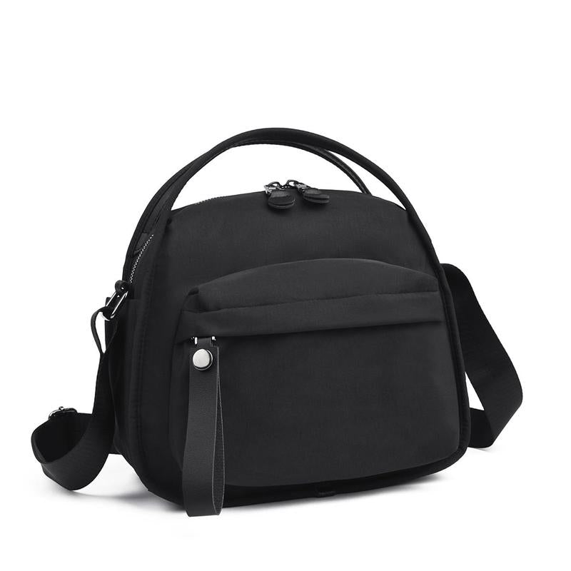 WDX Lightweight Quilted Tote Bag,Black Oxford Fabric Handbag Women’S Bag 2026 New Style Handheld Crossbody Commuter Bag ,Everyday Purse,Women'S Elegant Solid Color Shoulder Bag, Fashionable Zipper Crossbody Bag for Daily Used,