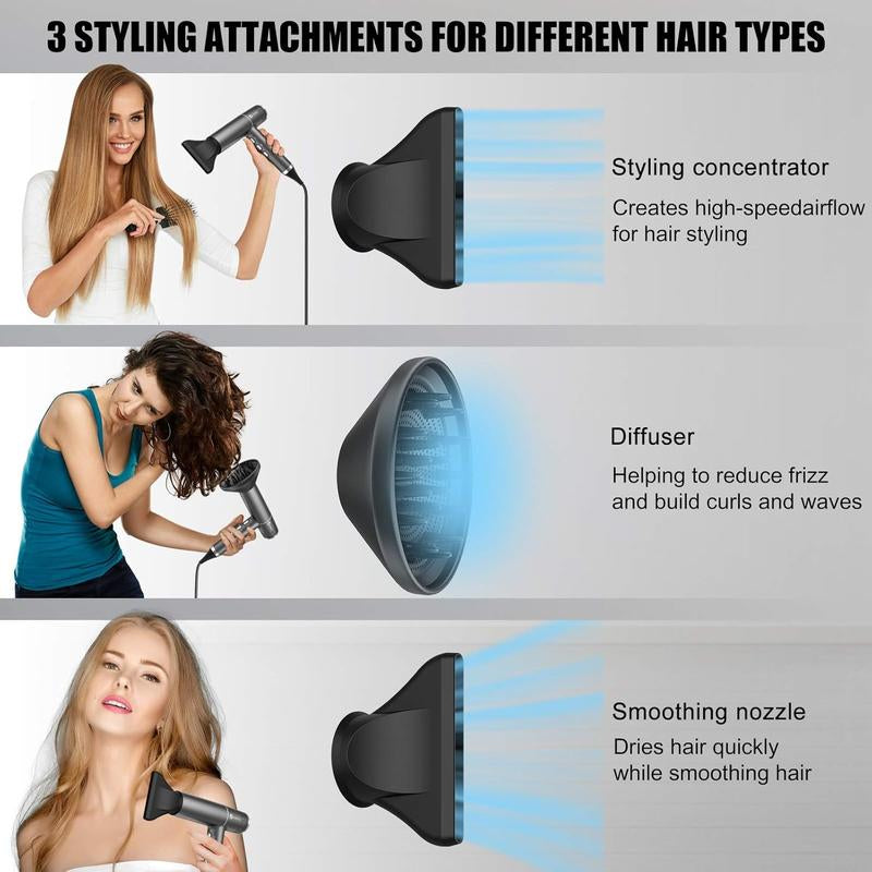 Slopehill Hair Dryer with Unique Brushless Motor | Intelligent Fault Diagnosis | Innovative Microfilter | Oxy Active Technology | Led Display (Grey) Christmas Gifts Holiday Gift