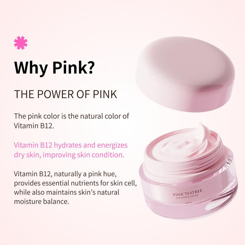 [APLIN Official] Pink Tea Tree Intensive Cream - Skin Moisturizer, Facial Moisturizers, Hight Moisturizing Power, Day & Night Use, CICA & Tea Tree, Acne Treatment, Allantoin, Korean Skin Care, Moisturizer, Hydrating