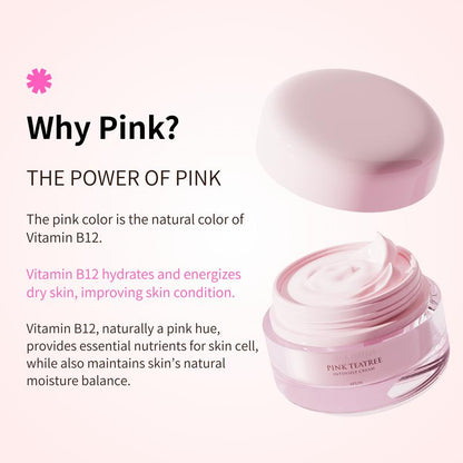 [APLIN Official] Pink Tea Tree Intensive Cream - Skin Moisturizer, Facial Moisturizers, Hight Moisturizing Power, Day & Night Use, CICA & Tea Tree, Acne Treatment, Allantoin, Korean Skin Care, Moisturizer, Hydrating