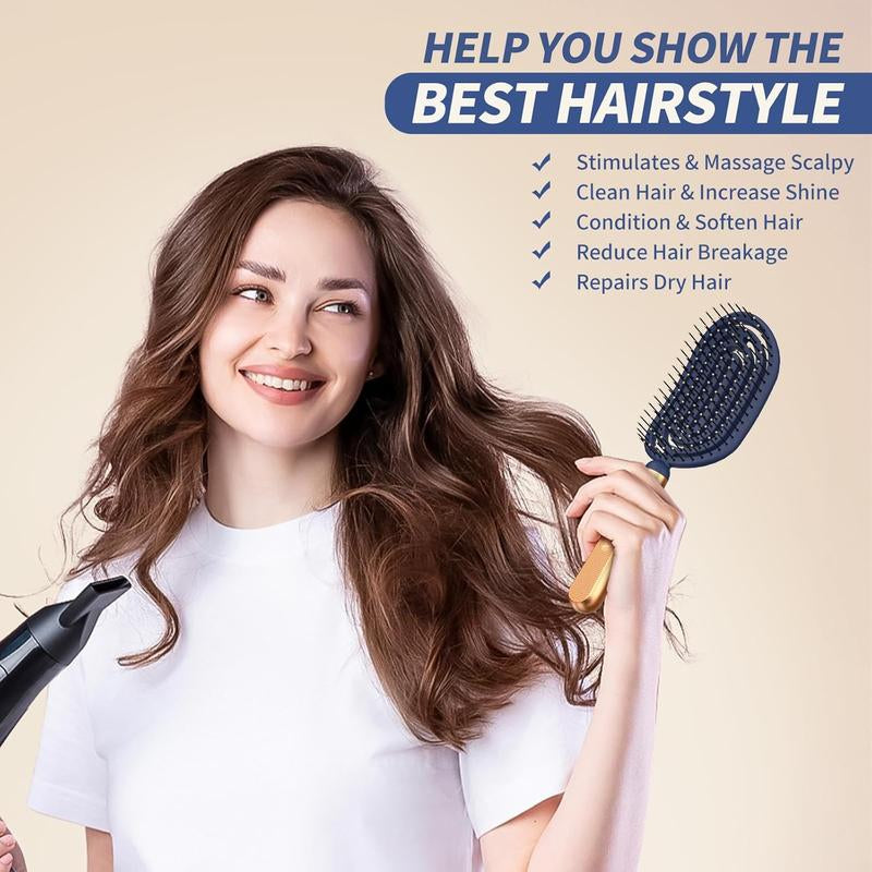 Spiral Detangler Hair Brush, Model 330PSJ, Metal Handle, Vented Design for Wet Hair, Flexible Soft Bristles, 1 Item Haircare Heatless