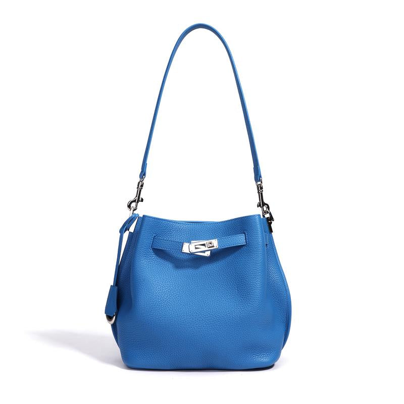 SADI Bag 2026 New Large Capacity Genuine Leather Bucket Bag Women Commuter Shoulder Crossbody Bag 30CM