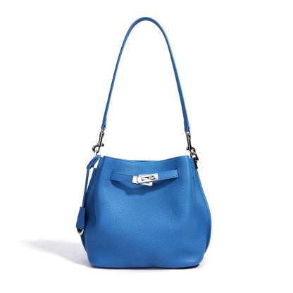 SADI Bag 2026 New Large Capacity Genuine Leather Bucket Bag Women Commuter Shoulder Crossbody Bag 30CM