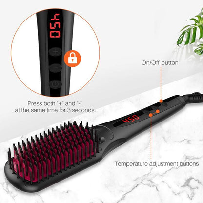 Miropure Enhanced Hair Straightener Brush with Anti-Scald Hairbrush Smooth Comfort