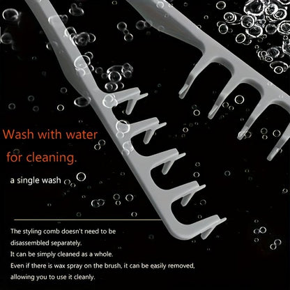 1Pc Puff Texture Styling Comb Natural Curl Perm Tool Root Volume Cover Hair Gap Beauty Brush, Hair Care Accessory, Easy Use