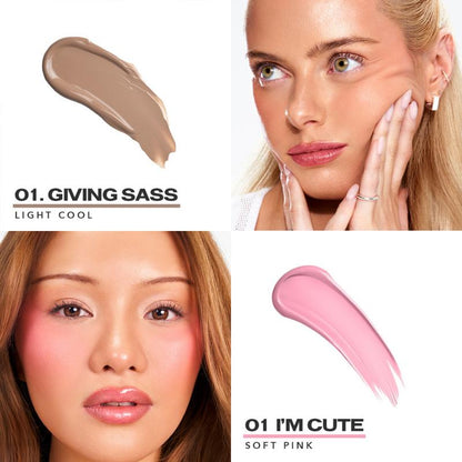 Sculpt & Blush DUO: Contour & Cheek STAY-N DUO, All-Day Wear, Buildable Pigment, Precise Applicator