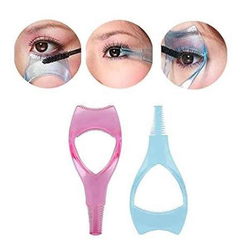 2Pcs 3 in 1 Makeup Cosmetic Eyelash Tool Upper Lower Eye Lash Mascara Guard Applicator