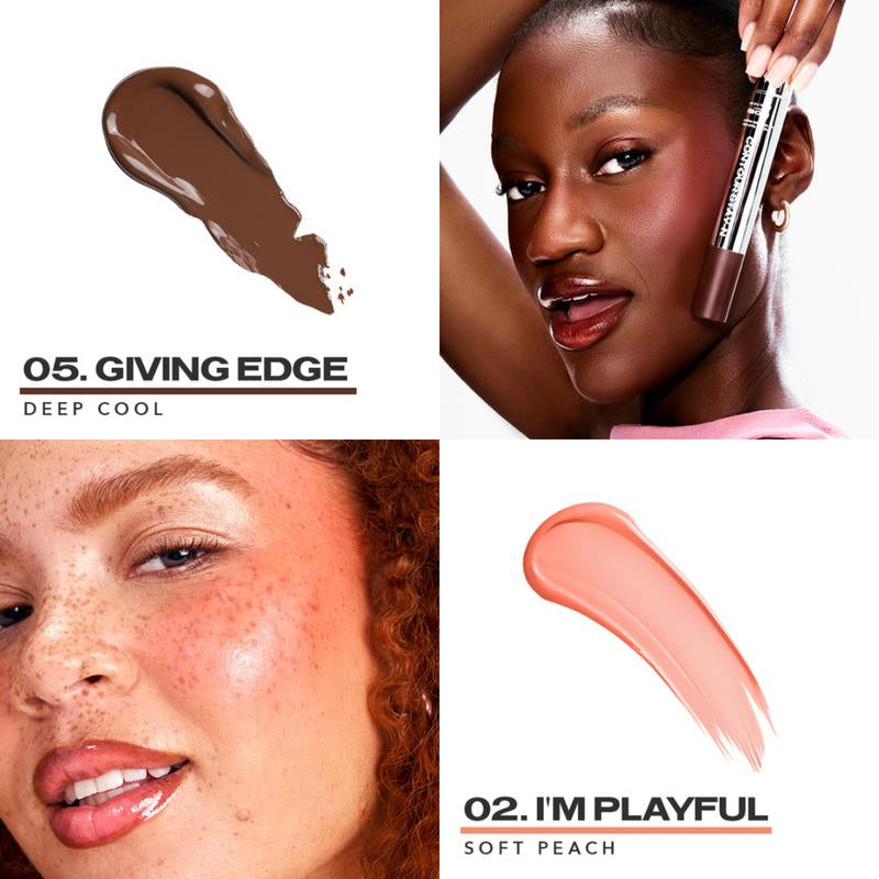 Sculpt & Blush DUO: Contour & Cheek STAY-N DUO, All-Day Wear, Buildable Pigment, Precise Applicator