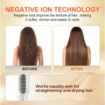 5-In-1 Hair Styler with Rotating Hair Dryer Brush, Multistyler Set for Women - Effortless Styling for Curly Hair