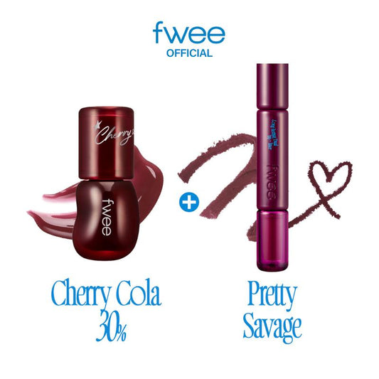 [Tiktok Shop Exclusive] Fwee Easy Lazy Lip Combo | LONG-LASTING DUAL COLORING STICK LIP + LINER & 3D Voluming Gloss | Transproof Lip Combo |
