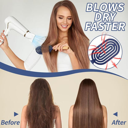 Spiral Detangler Hair Brush, Model 330PSJ, Metal Handle, Vented Design for Wet Hair, Flexible Soft Bristles, 1 Item Haircare Heatless