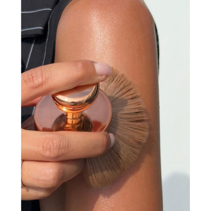 BODY PUFF Brush - Stylish Body Puff Brush in Rose Gold Finish with Handle and Head