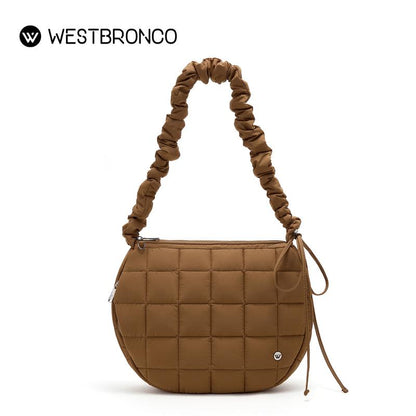 [New In]Westbronco Puffy Crossbody Bag for Women Valentine'S Day Gift Idea with Drawstrin Strap New Season Trendy Chic Fashion Purse Casual Cute Style Lightweight Everyday City Work Bag Gift for Girl