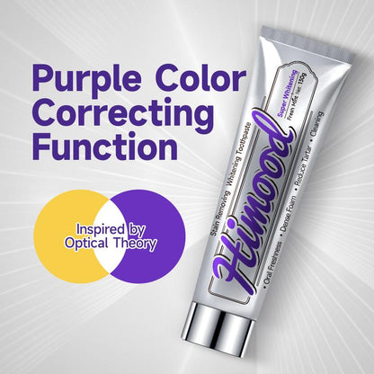 Himood Micro-Polishing Whitening Toothpaste 130G - Deep Cleans Stains with Polishing Crystals Infused with Protective Minerals for Instant Brightness & Lasting Enamel Care Oral