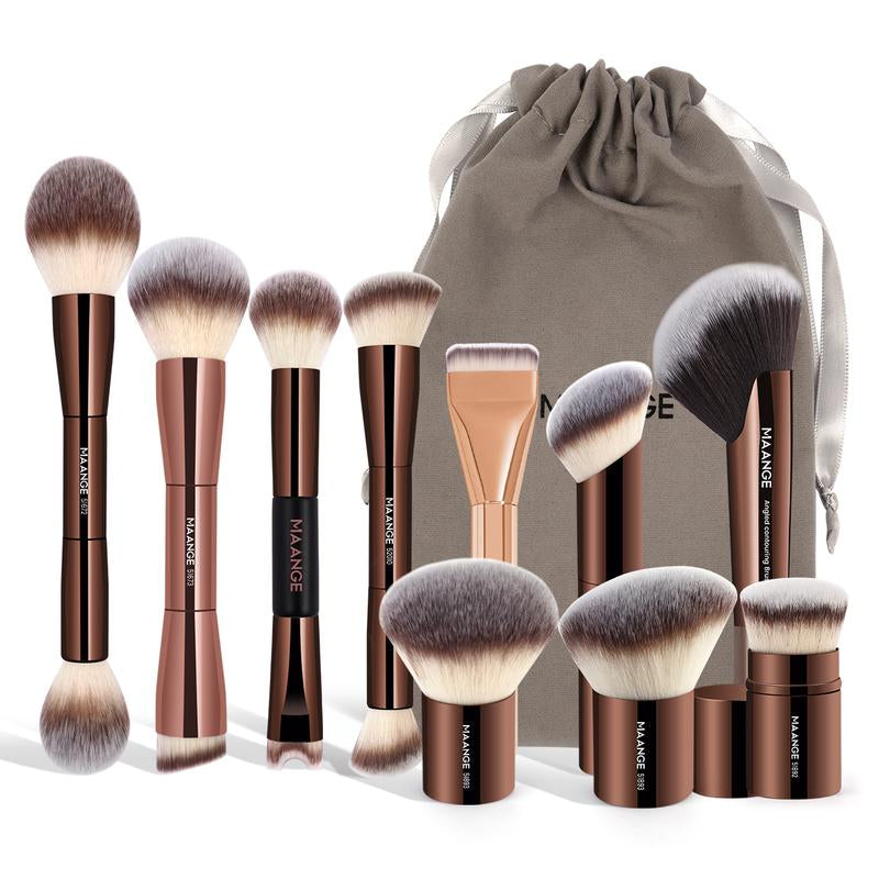 MAANGE Professional Makeup Brush Set for Women High-Quality Tools with Soft Bristles and Elegant Design for Liquid Cream Powder Foundation Eyeshadow Nose Contour Brushes Makeup Tool Kit
