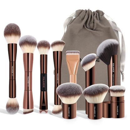 MAANGE Professional Makeup Brush Set for Women High-Quality Tools with Soft Bristles and Elegant Design for Liquid Cream Powder Foundation Eyeshadow Nose Contour Brushes Makeup Tool Kit