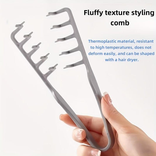 1Pc Puff Texture Styling Comb Natural Curl Perm Tool Root Volume Cover Hair Gap Beauty Brush, Hair Care Accessory, Easy Use