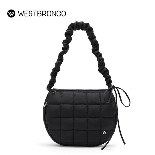 [New In]Westbronco Puffy Crossbody Bag for Women Valentine'S Day Gift Idea with Drawstrin Strap New Season Trendy Chic Fashion Purse Casual Cute Style Lightweight Everyday City Work Bag Gift for Girl