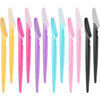 12-Piece Precision Eyebrow Trimmer Set, Unisex Skin Exfoliation Tool, Painless Facial Hair Removal Tool, Sharp and Safe Blades, Ideal for Shaping, Trimming, and Exfoliation, Makeup Tool