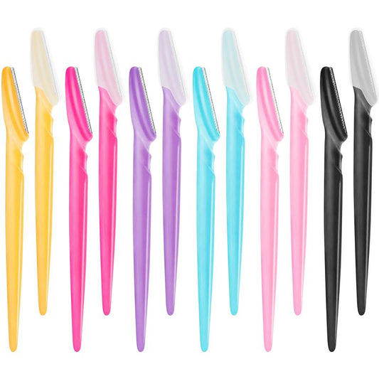 12-Piece Precision Eyebrow Trimmer Set, Unisex Skin Exfoliation Tool, Painless Facial Hair Removal Tool, Sharp and Safe Blades, Ideal for Shaping, Trimming, and Exfoliation, Makeup Tool