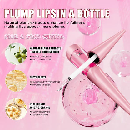 Spicy Lip Plumping Lip Balm - 5 Vibrant Shades for Bold Makeup Looks, Hydrating & Glossy Finish, Perfect for Date Nights & Bold Makeup Enthusiasts