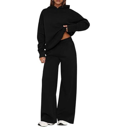 Prettygarden Womens Sweatsuits 2 Piece Set Casual Winter Long Sleeve Hoodie Loose Wide Leg Sweatpants Fall Tracksuit
