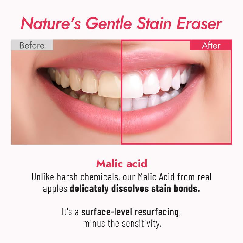 Vebanler Fruit Acid Toothpaste Gentle Whitening Fights Plaque Freshens Breath Fluoride Free Oralcare Rose Flavor