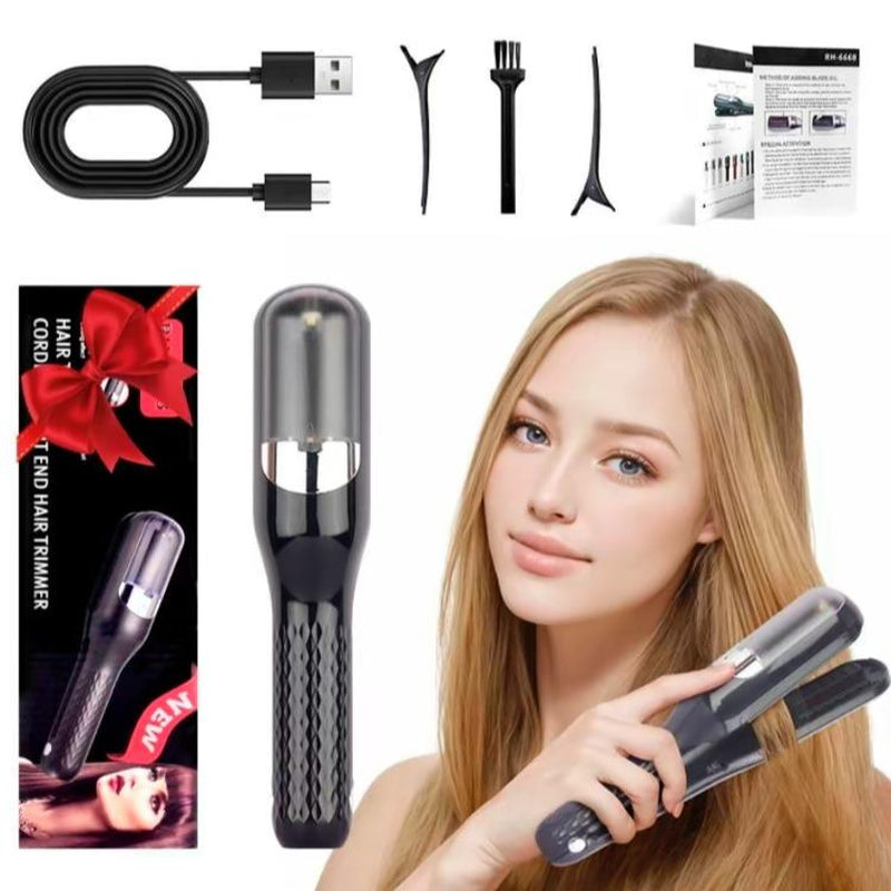 Automatic Electric Hair Clipper with Type-C Fast Recharge – Professional Split End Trimmer and Multifunctional Hair Styling Tool for Smooth, Strengthened, Healthy-Looking Hair