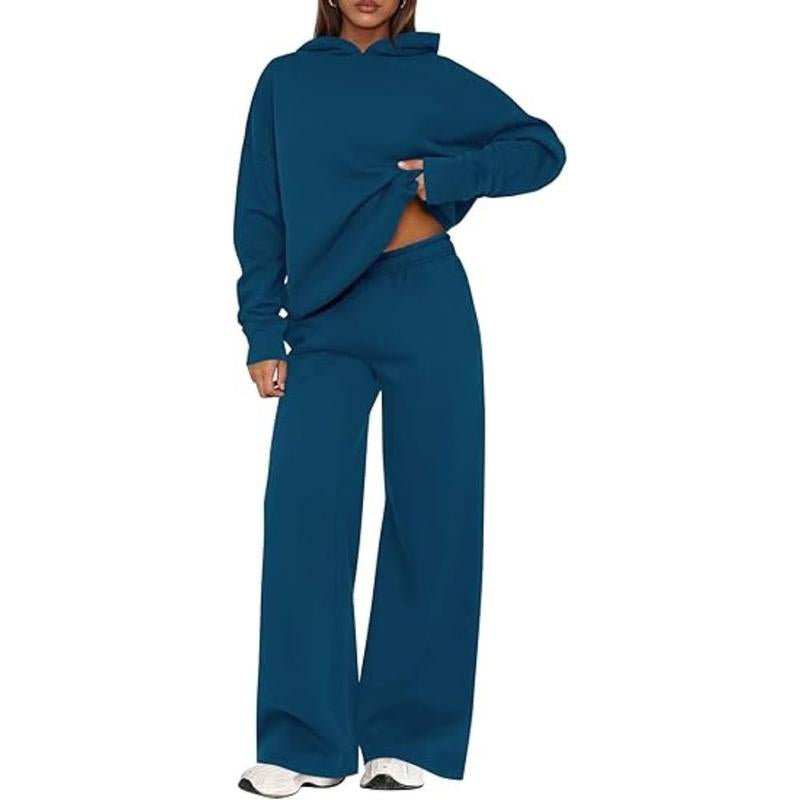 Prettygarden Womens Sweatsuits 2 Piece Set Casual Winter Long Sleeve Hoodie Loose Wide Leg Sweatpants Fall Tracksuit