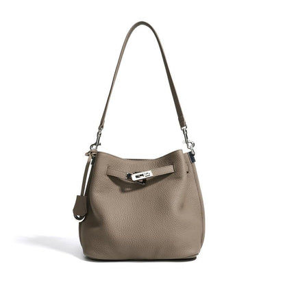 SADI Bag 2026 New Large Capacity Genuine Leather Bucket Bag Women Commuter Shoulder Crossbody Bag 30CM