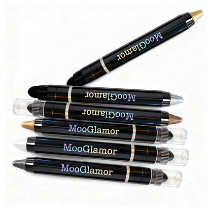 6Pcs Matte Mooglamor Eyeshadow Pencil Stick Long Lasting Makeup Waterproof Sweatproof Eye Shadow Stick Ow Cream Easy to Apply Suitable for Beginners Cosmetic