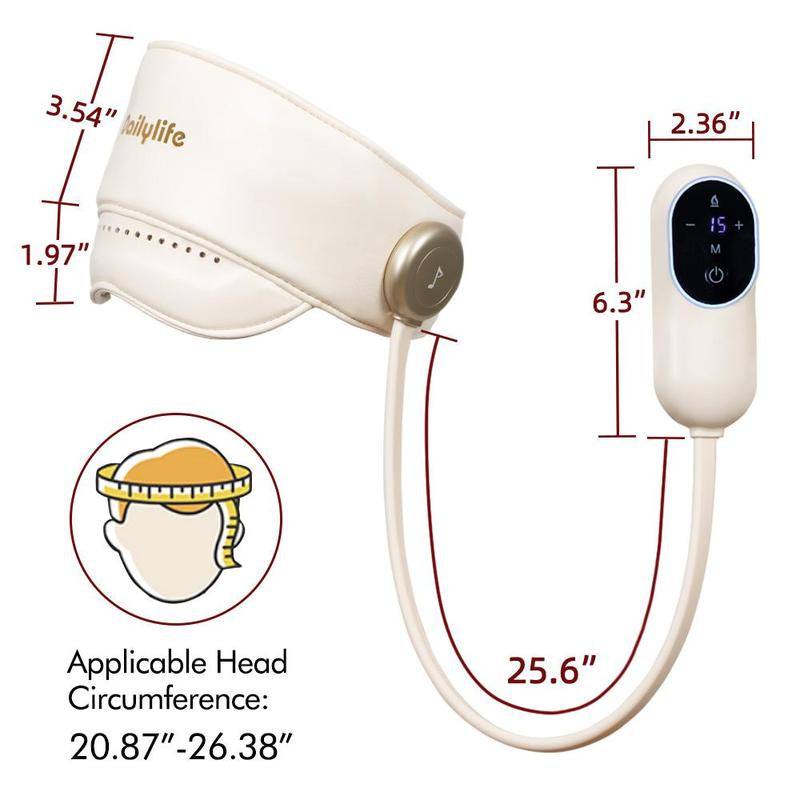 Head Massager with Heated Eye Mask, Adjustable Velcro Design for Muscle Relaxation, Migraine Relief Portable 360° Deep Massage Tool Perfect Gift for Any Occasion