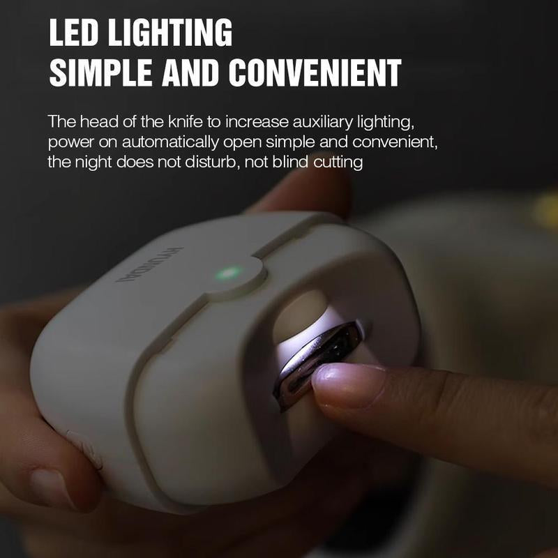 Electric Nail Clippers with Light, Quiet & Safety Design Automatic Nail Trimmer, Rechargeable Nail Trimmer with Nail Scraps Storage for Home & Travel