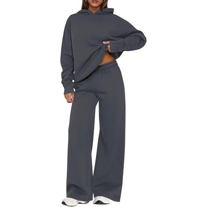 Prettygarden Womens Sweatsuits 2 Piece Set Casual Winter Long Sleeve Hoodie Loose Wide Leg Sweatpants Fall Tracksuit