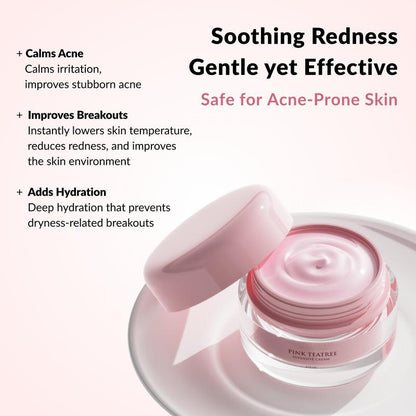 [APLIN Official] Pink Tea Tree Intensive Cream - Skin Moisturizer, Facial Moisturizers, Hight Moisturizing Power, Day & Night Use, CICA & Tea Tree, Acne Treatment, Allantoin, Korean Skin Care, Moisturizer, Hydrating