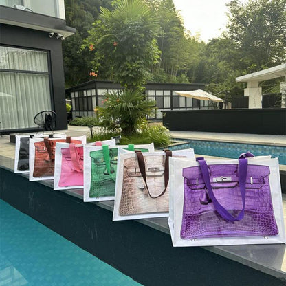 2026 INS Blogger'S Parody Creative Grocerybags Platinum Bag Remake Fashion Blogger'S Same Fitness and Leisure Bag Beach Bag