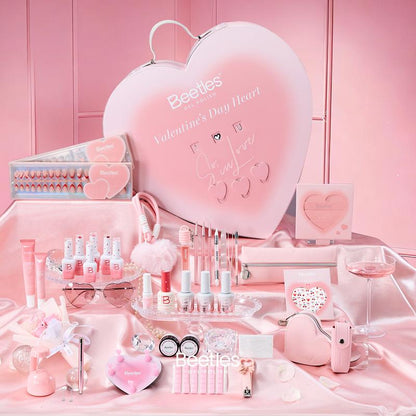 【Ideal Gift】Beetles HEARTBEAT Gel Nail Polish Nail Art DIY Manicure Kit, Best Gift Choice for Women and Girls Cutics