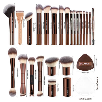 MAANGE Professional Makeup Brush Set for Women High-Quality Tools with Soft Bristles and Elegant Design for Liquid Cream Powder Foundation Eyeshadow Nose Contour Brushes Makeup Tool Kit