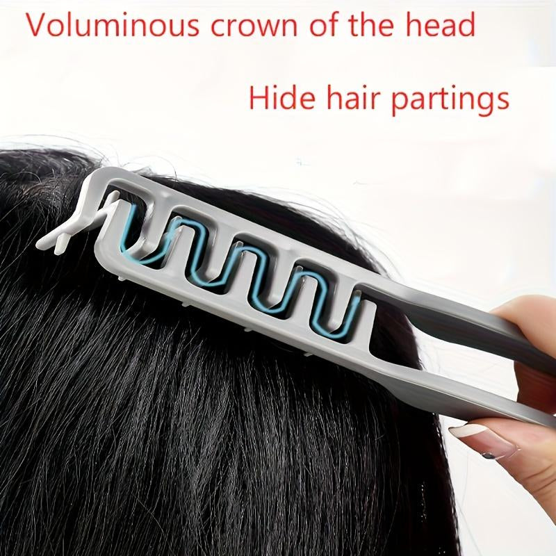 1Pc Puff Texture Styling Comb Natural Curl Perm Tool Root Volume Cover Hair Gap Beauty Brush, Hair Care Accessory, Easy Use